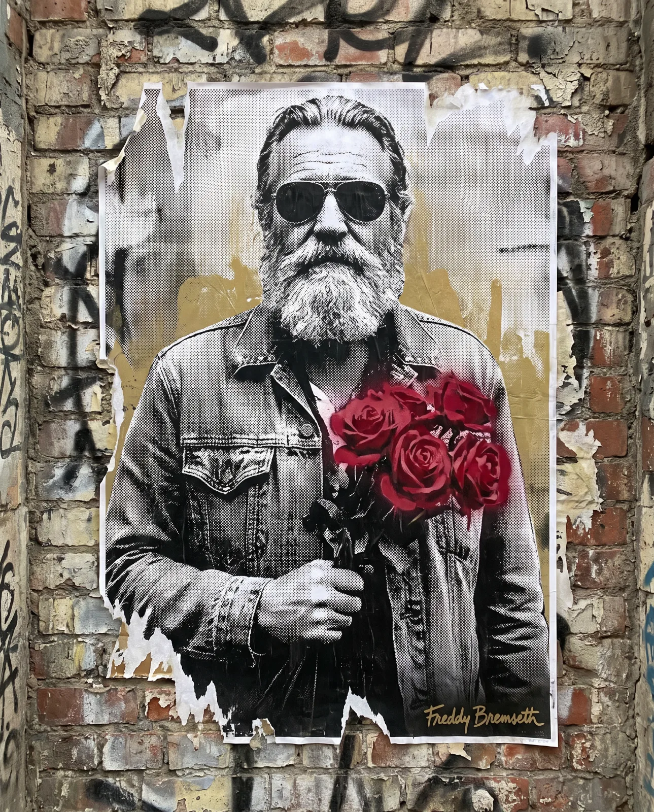 Man with roses